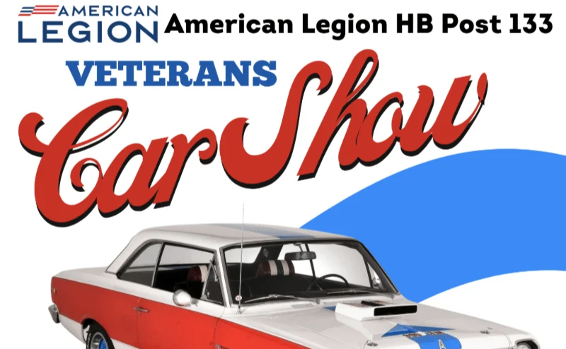 Huntington Beach Veterans Car Show partial flyer August 2026